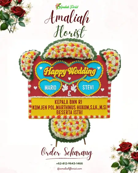 Papan Bunga Pernikahan Candiharjo